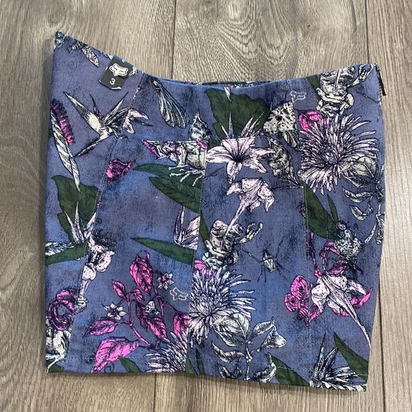 FOX Racing Exotic High Waist Blue Foral Shorts Size 3‎ - Picture 4 of 16